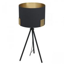 Tortola lampka stołowa E27 40W czarna/złota